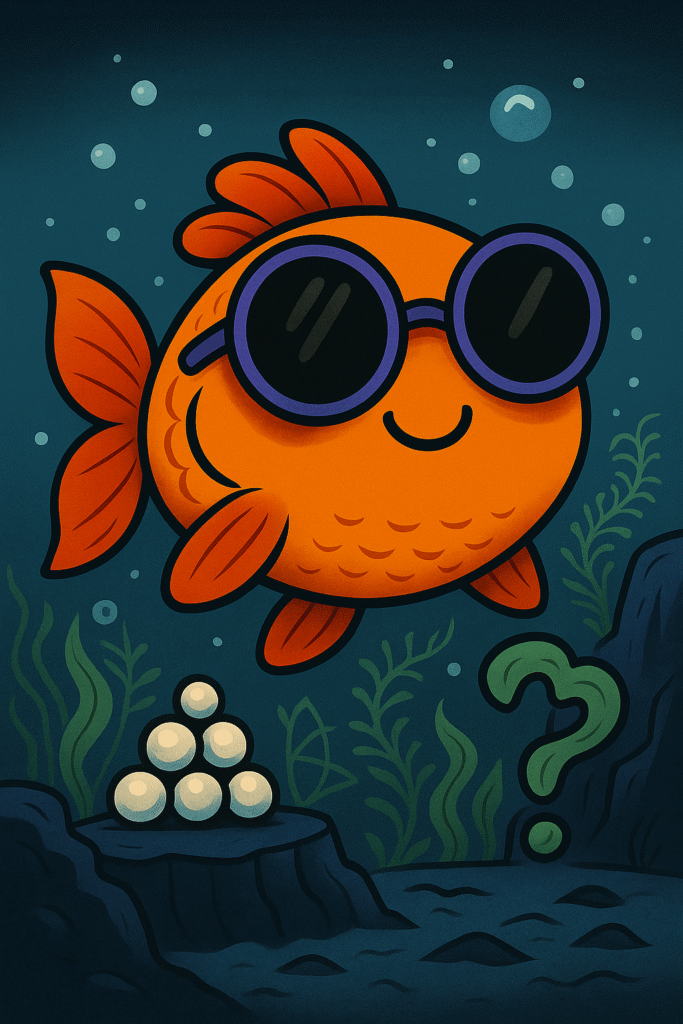 Rybka Vibepic Zbierajaca Perly