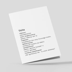 Kartka Tata Pozdr&oacute;żnik prz&oacute;d &ndash; PDF do druku