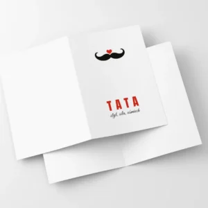 Kartka dla taty wąsy podgląd – PDF do druku