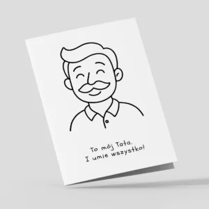 Przód kartki dla taty do pokolorowania