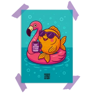 Plakat Niebieski Nie Jestem Z Tego Biura Obrazek Wyrozniajacy