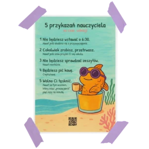 Plakat Z Przykazaniami Dla Nauczyciela Na Wakacje A4