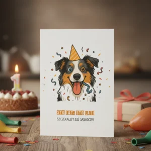 Kartka Urodzinowa Owczarek Australijski