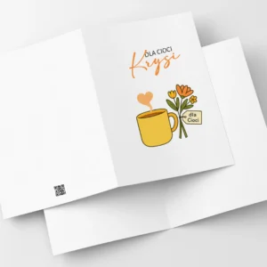 Laurka Imieninowa Dla Ciocki Krysi Z Kubkiem I Bukiecikiem