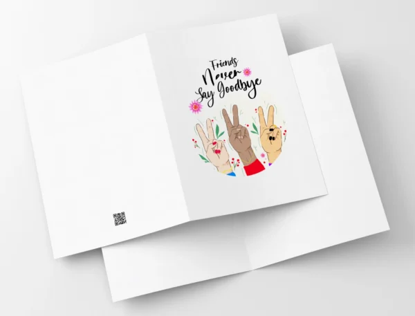Kartka Pozegnalna Od Przyjaciol Trzy Dlonie