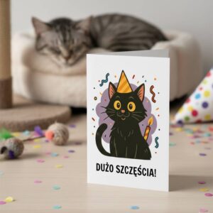 Kartka Czarny Kot