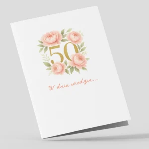 Kartka Na 50 Urodziny Piwonie
