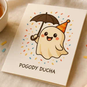 Kartka Z Wesolym Duszkiem Pogody Ducha Wizualizacja