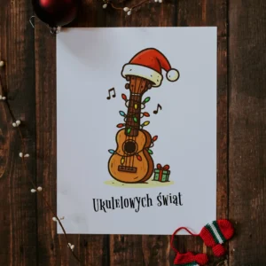Kartka Z Ukulele Na Boze Narodzenie