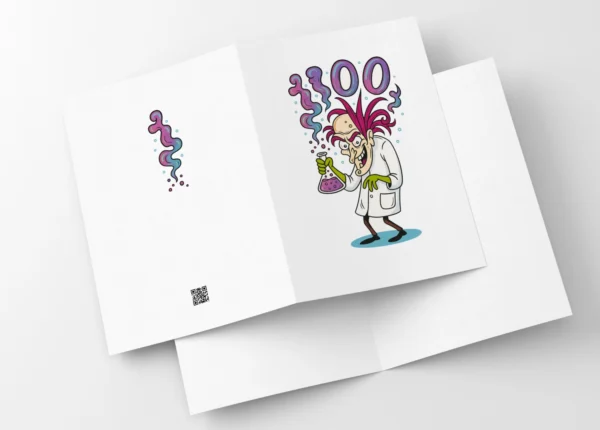 Kartka Chemik Naukowiec Wybuch Urodziny 1
