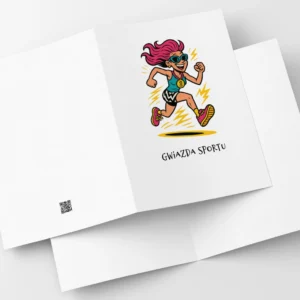 Kartka Na Urodziny Biegaczka Jogging Dziewczyna