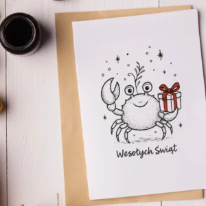 Krab Kartka na Boże Narodzenie