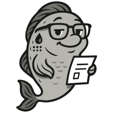 Rybka Drukarz Z Plikiem Czarno Bialym