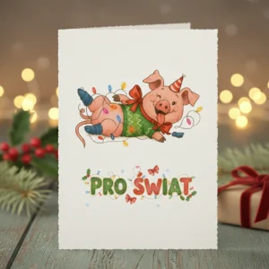Kartka Boze Narodzenie Swinka Pro Swiat