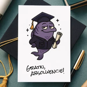 Kartka Absolwent Rybka Gratulacje