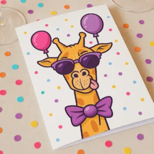 Kartka Urodzinowa Zyrafa