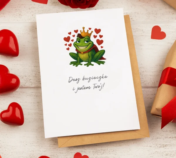 Kartka Zaba Ksiaze Walentynki Dla Niej