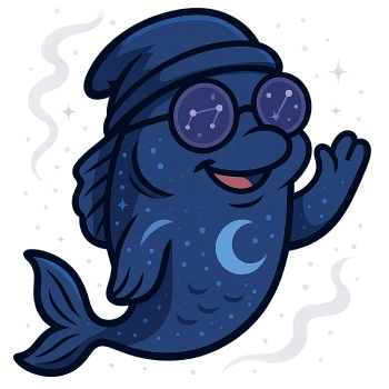 Rybka vibepic medelka w okularach