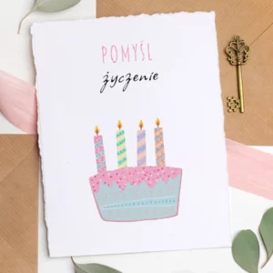Kartka Urodzinowa Z Torem I Swieczkami Pomysl Zyczenie 2