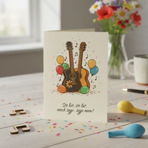 Kartka Urodzinowa Gitary Muzyka