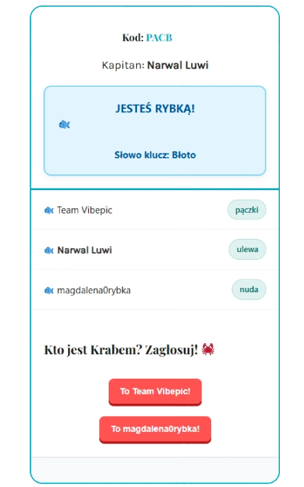 Sprytny Krab Screen gry wieloosobowej dla znajomych