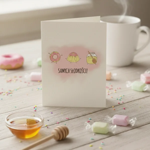Samych Slodkosci Kartka Urodziny Wypieki