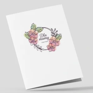 Mama Dzien Matki Kartka Kwiaty Akwarela