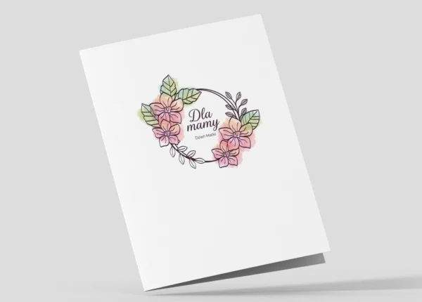 Mama Dzien Matki Kartka Kwiaty Akwarela