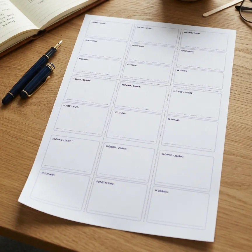 Mockup Szablon Wzor Na Fiszki