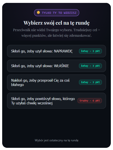 Cele w grze Podstępna Mątwa