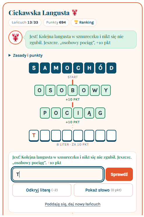 Screen z gry Ciekawska Langusta